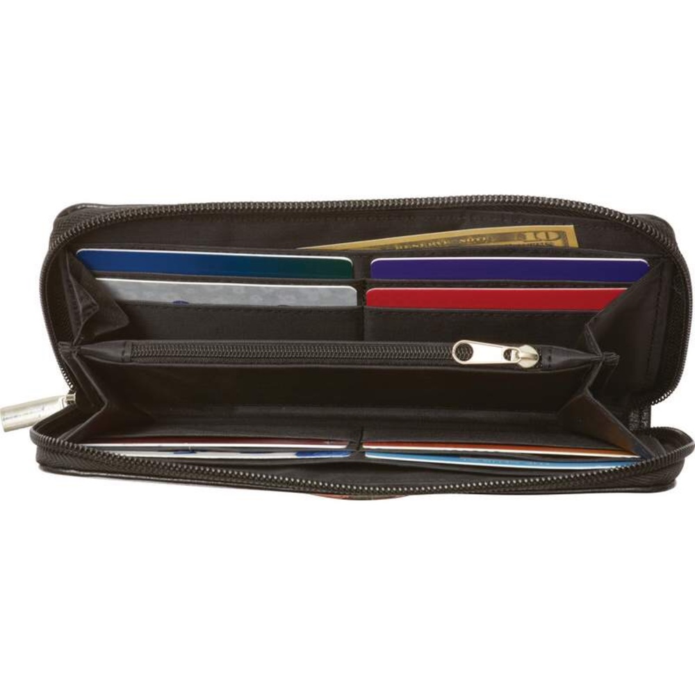 Black Faux Leather Wallet with Silver attachments - Picture 9 of 9